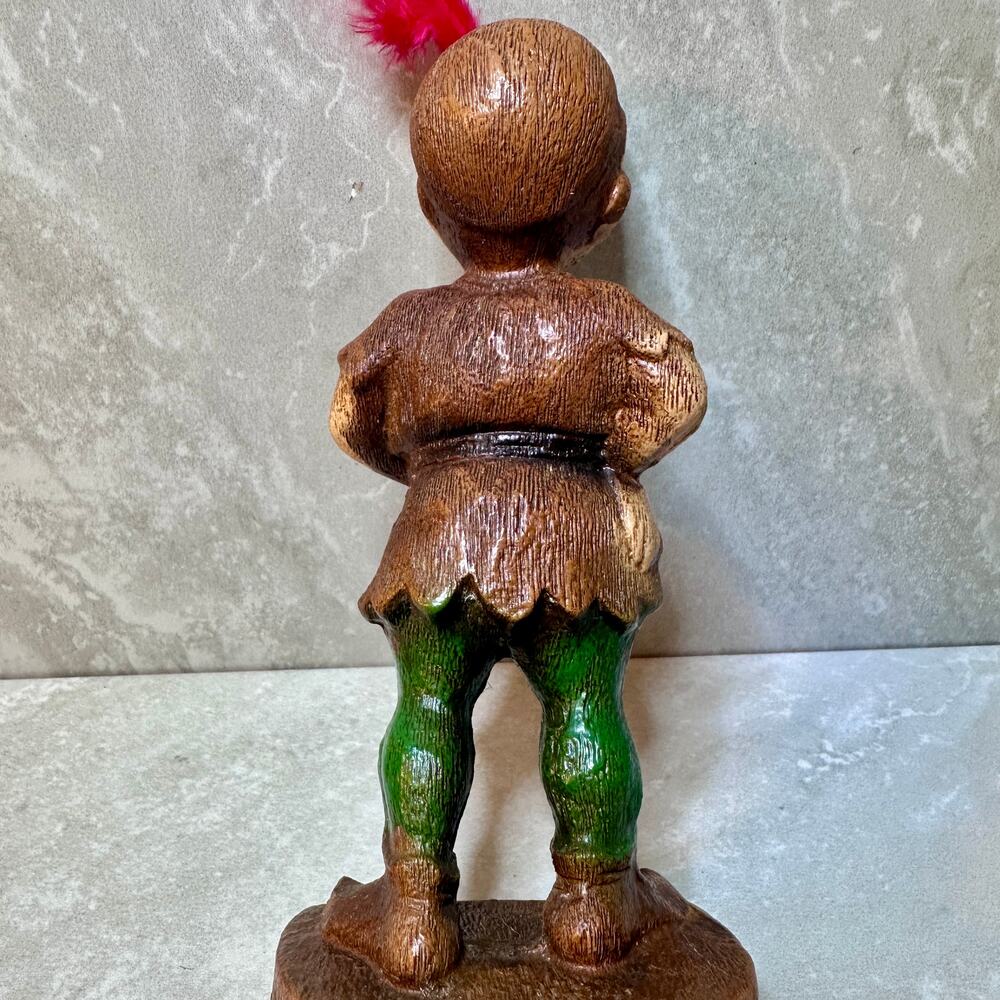 1946-49 Vintage Peter Pan with red feather Community Chest award trophy figurine - Picture 2 of 12